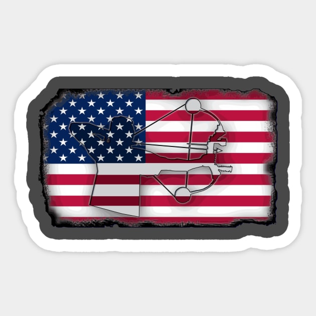 American Bowhunting Sticker by Hook Ink